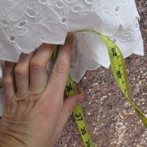 NWT Madewell white eyelet crochet trim dress 6 - Picture 8 of 8